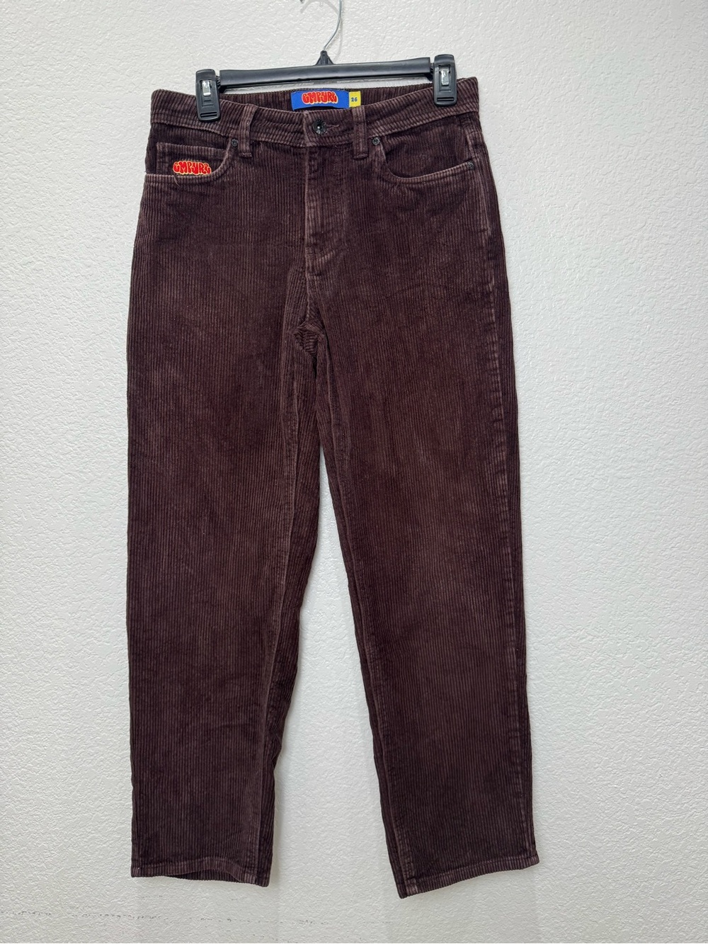 Empyre Relax Corduroy Pants Mens 26 Brown Baggy Skate Straight Leg 100% Cotton